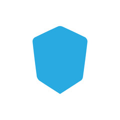  Blue Shield Icon in trendy flat style isolated 
