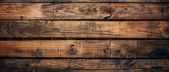 Detailed shot of old wooden planks with a rough textured surface, invoking a feeling of age and durability - obrazy, fototapety, plakaty