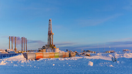 Drilling rig and equipment for drilling oil and gas wells in the Arctic. Madachag oil and gas field...