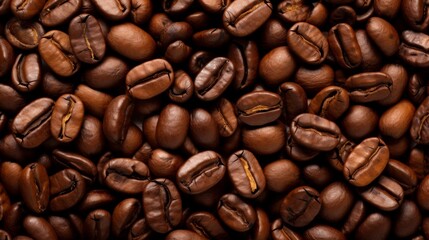Obraz premium Fresh roasted coffee beans background