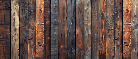 Close-up of aged rustic wooden planks, with weathered patterns and textures, offering a sense of antiquity and ruggedness