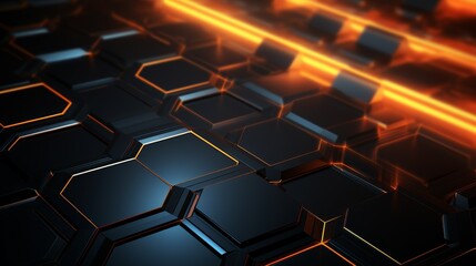 Obraz premium Futuristic hexagonal structure background