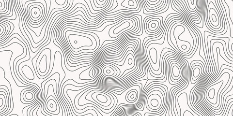 Topographic Map in Contour Line Light Topographic White seamless marble texture. Panorama view gradient multicolor wave curve lines banner background design.