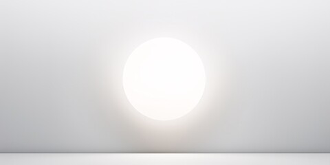 a white abstract background with a round bulb