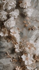 A close up of a bunch of flowers on a table