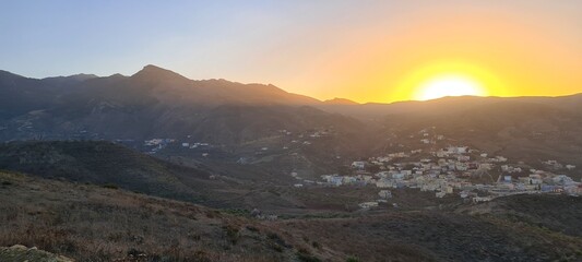 Sunset  in the mountains