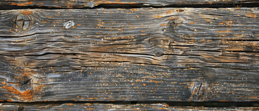 Close-up image of weathered wooden surface with peeling paint and rustic charm exuding a sense of history and time passing