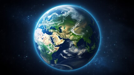 Obraz na płótnie Canvas Green planet Earth seen from space