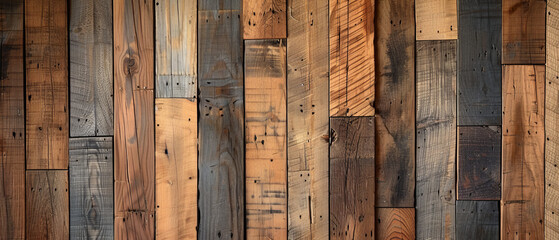 Diverse warm toned wooden plank wall with rich textures and patterns Perfect for interior design backgrounds