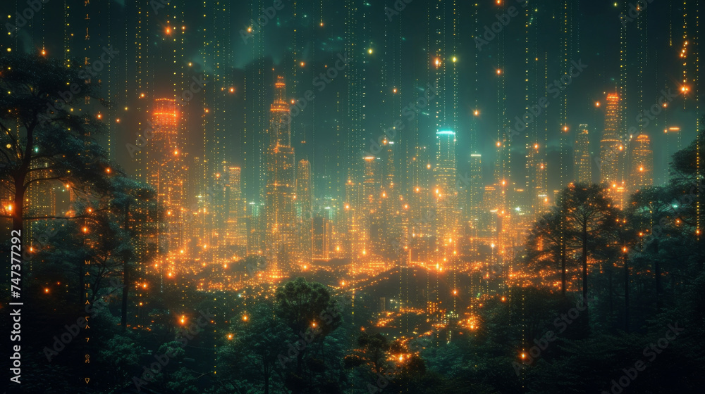 Aufkleber a virtual reality world with different landscapes and environments depicting the various sectors and