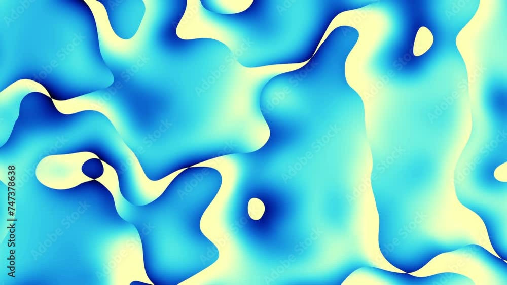 Aufkleber distorted neon glowing lines abstract background on black background. 4k loop