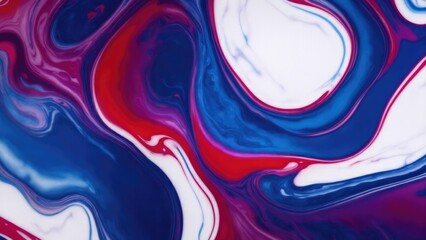 Maroon and Blue dynamic background mixing liquid paints art. Modern futuristic pattern marble translucent colors texture