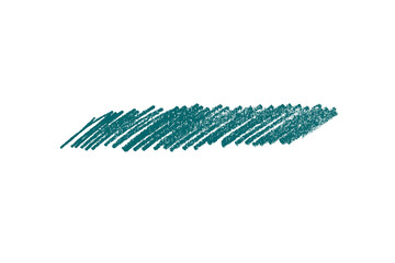green pencil strokes isolated on transparent background