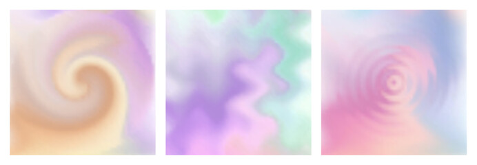 Abstract fluid gradient vector background illustration set