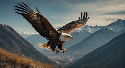 Obraz premium bald eagle in flight