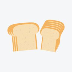 Sandwich with fried egg and bread toast, collection of wheat sandwiches vector illustration, with butter, fried eggs, cheese, Breakfast concept toast