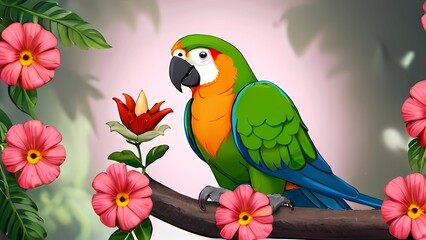 parrot on a tree