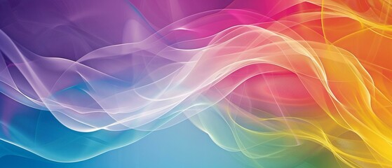 Colorful curve abstract background, vibrant design created with Generative AI technology