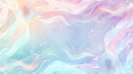 Abstract Pastel Waves with Sparkling Highlights and Gradient Colors