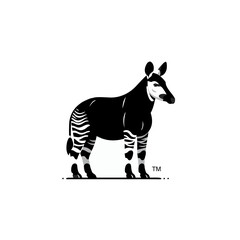 Fototapeta na wymiar Okapi Logo Icon Simple and Clean