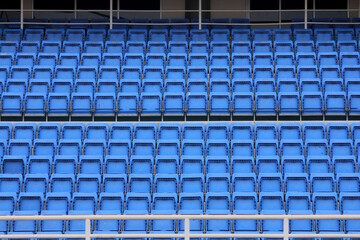 Fototapeta premium blue plastic stadium seats