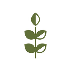 leaf plant grow icon logo vector