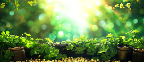 March 17 Poster, Celebrate St. Patrick's Day with Green Glory.  Luck Of The Irish Party.  - obrazy, fototapety, plakaty