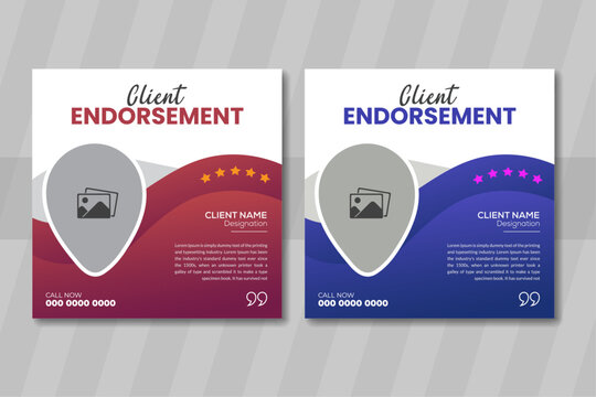 modern professional client feedback testimonial design template for corporate business and other business 