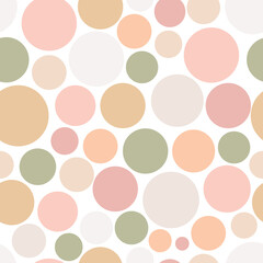 Repeat pattern with sushi theme coloured polka dots.