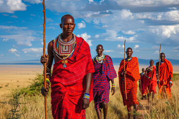 Masai warriors in Kenya, Africa