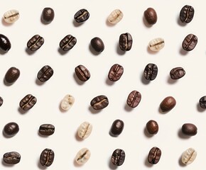 coffee beans on white background