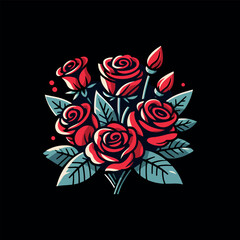 Red Rose - Vector rose 