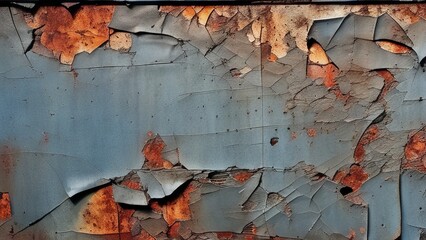 Rusty metal texture with peeling paint. Abstract background for design.