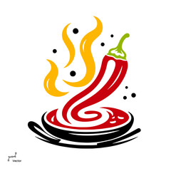 Introducing our sizzling hot chili-inspired logo design! Packed with flavor and heat, it's sure to add a spicy kick to your brand's identity. 🔥🌶️