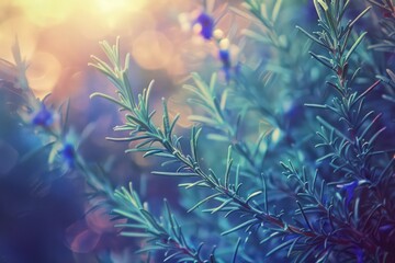 rosemary plants in a sunny day