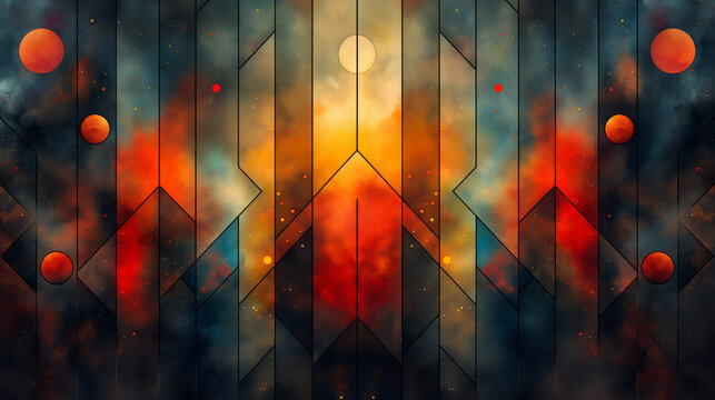 symmetrical abstract geometric background wallpaper