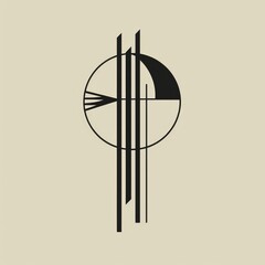 illustration of a abstract bird, simple logo, futuristic minimalism