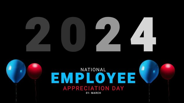 National Employee Appreciation Day. Celebration animation Background.