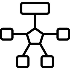 Algorithm Vector Line Icon