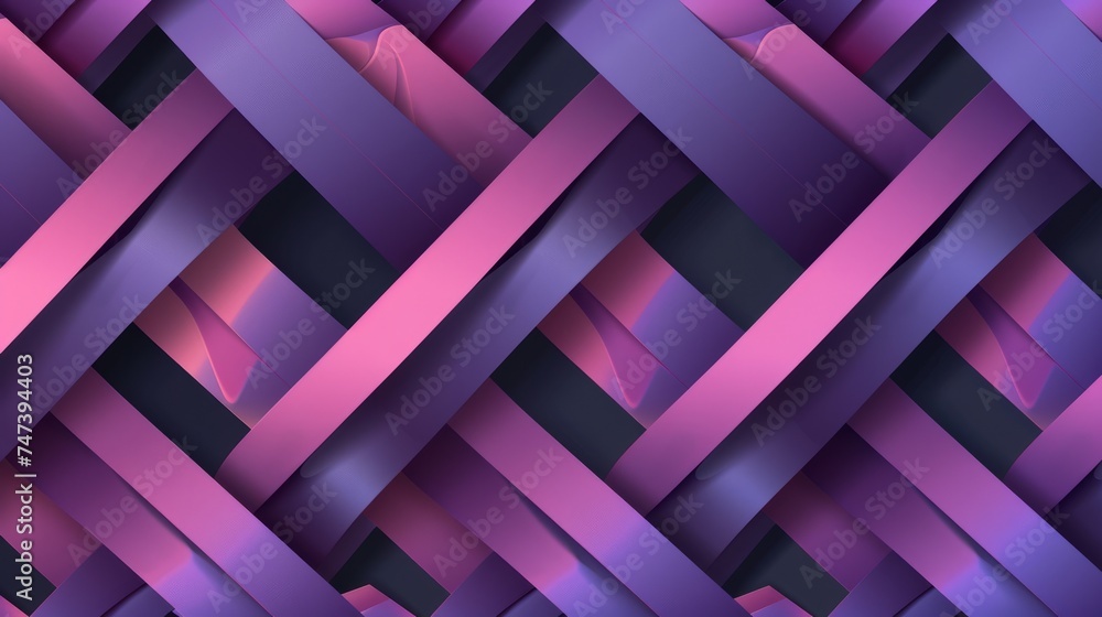 Poster vibrant geometric seamless pattern: abstract paper art wallpaper with gradient lines texture - ideal