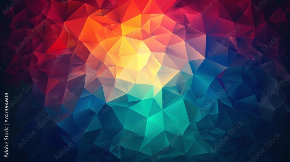 Canvas Prints abstract polygonal shape background: dark texture with geometric paper design - ideal for ads, produ