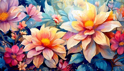 Poster Im Rahmen Floraler Hintergrund  © Sina Ettmer
