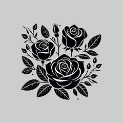  Black Rose - Vector rose 