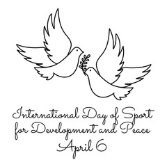 Obraz premium line art of International Day of Sport for Development and Peace celebrate. line art. illustration.