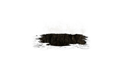 hole on the white background 