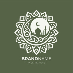 Islamic muslim logo vector illustration icon
