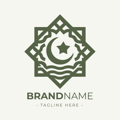 Islamic muslim logo vector illustration icon
