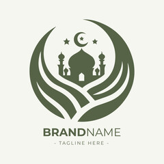 Islamic muslim logo vector illustration icon