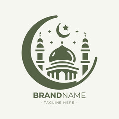 Islamic muslim logo vector illustration icon