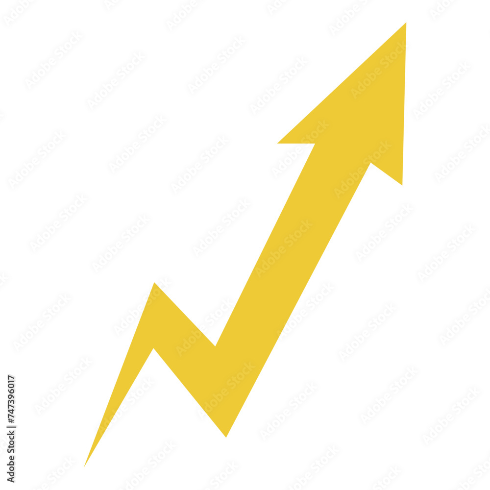 Poster arrow up. image with clipping path